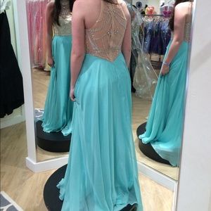 Beautiful blue prom dress